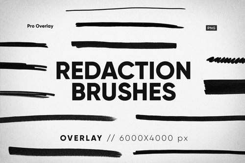 50 Redaction Brushes Textures