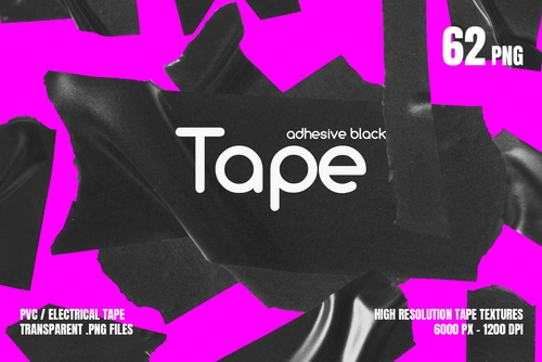 60+ Adhesive / Electrical Tape Pieces