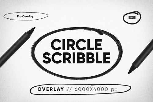 20 Circle Scribble Overlay