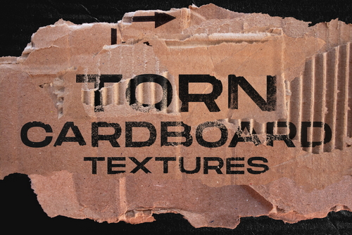 Torn cardboard textures