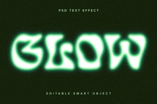 Neon Dissolving Text Effect Mockup