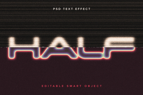 Split Text Effect Mockup