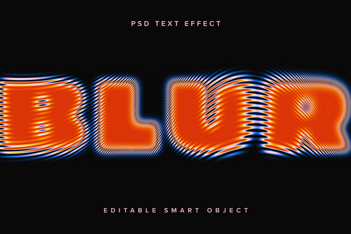Gradient Warped Text Effect Mockup