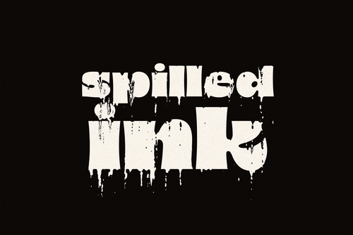 Spilled Ink Text Effect Mockup