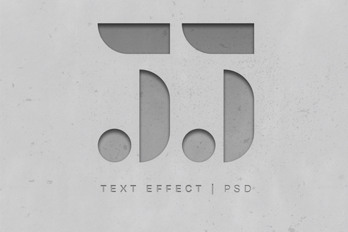 Embossed Text Effect Mockup