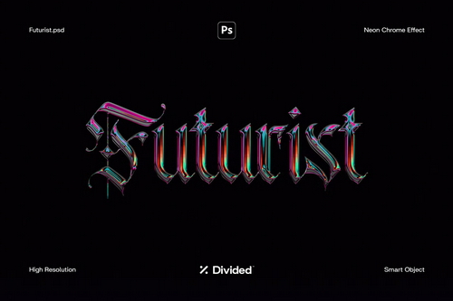 Futurist Neon Chrome Effect