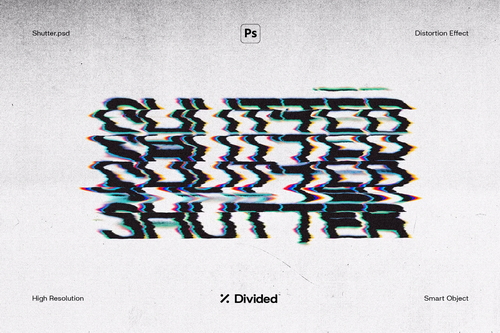 Shutter Distortion Text Effect