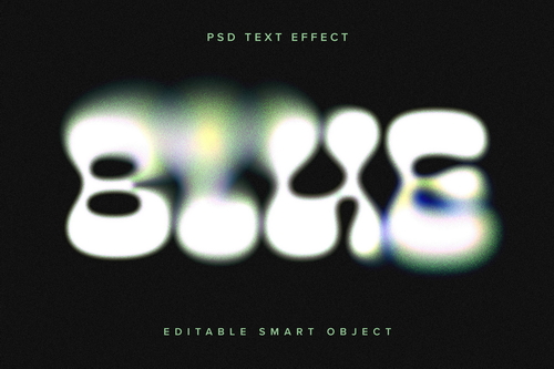 Colorful Dissolving Text Effect Mockup