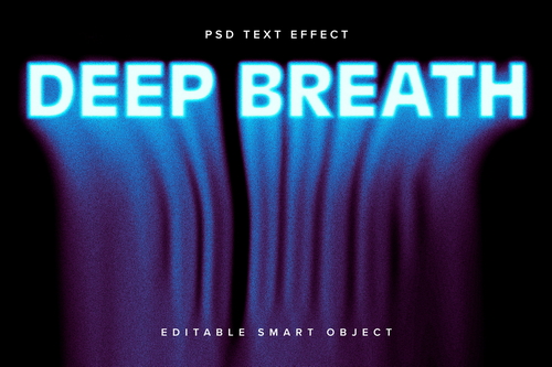 Blue Dissolving Text Effect Mockup