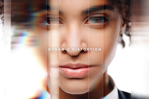 Prism Distortion Image Effect Mockup