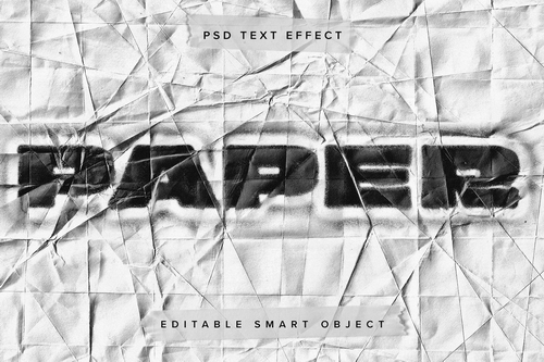 Grunge Paper Text Effect Mockup