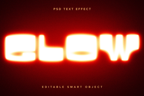 Neon Glowing Text Effect Mockup