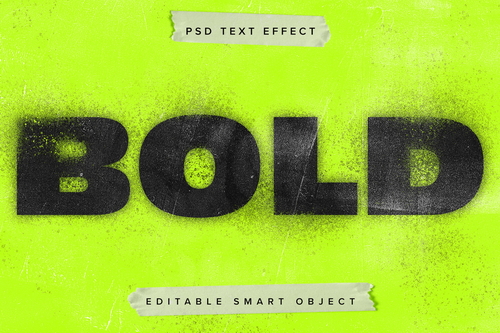Distressed Text Effect Mockup