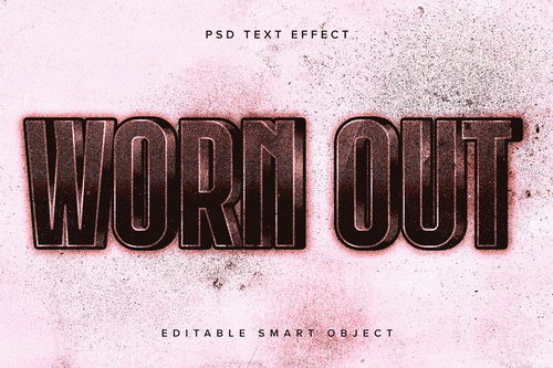 Bold Grunge Text Effect Mockup