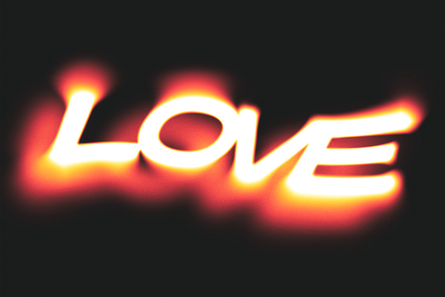 Blurred Shine Text Effect Mockup