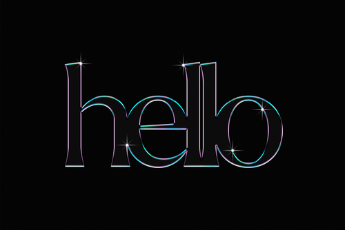 Glowing Holographic Text Effect