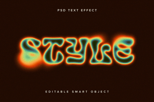 Colorful Dissolving Text Effect Mockup