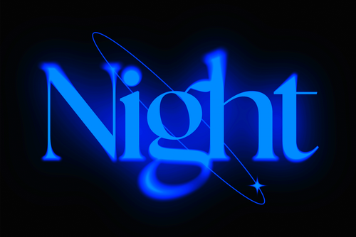 Resplendent Night Blue Text Effect