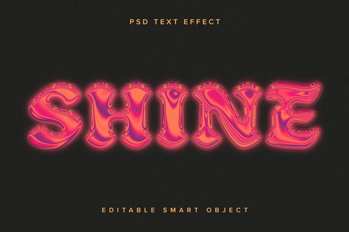 Liquid Chrome Text Effect Mockup