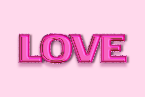 Foil Balloon Text Effect Mockup