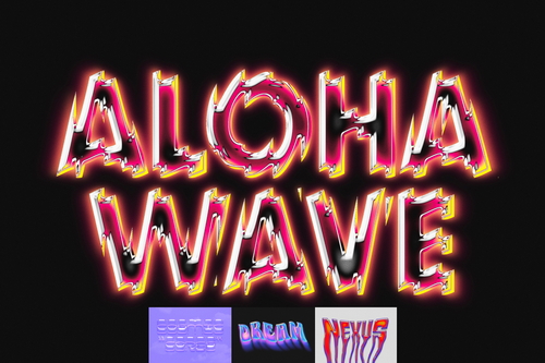 Liquid Holographic Text Effects