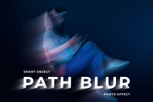 Path Blur Image Effect Mockup