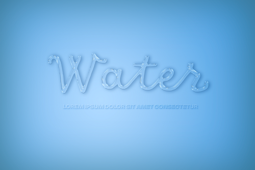 Water Texture Text Effect Mockup