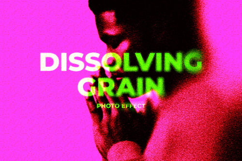 Dissolving Grain Image Effect Mockup