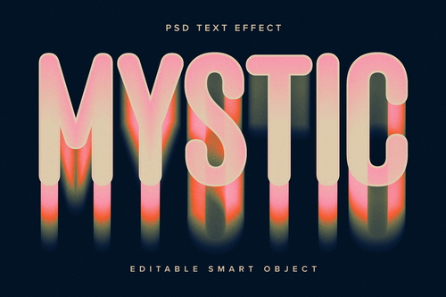 Warped Text Effect Mockup