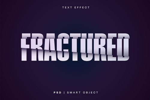 Fractured Texture Text Effect Mockup