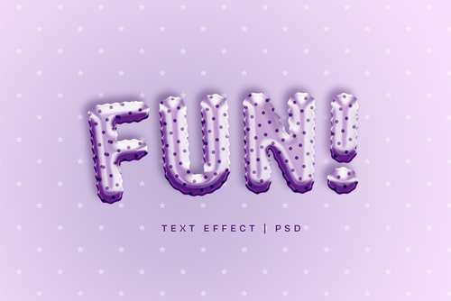 Foil Balloon Text Effect Mockup
