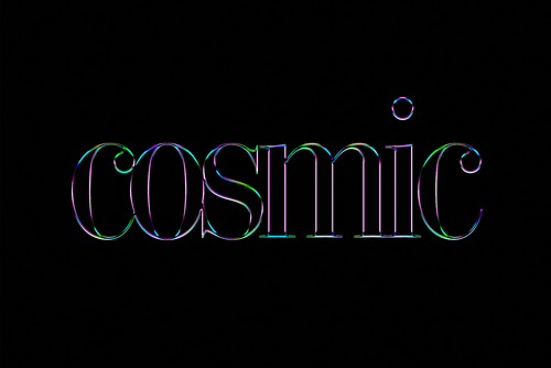 Cosmic Text Effect