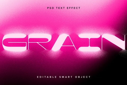 Pink Dissolving Text Effect Mockup