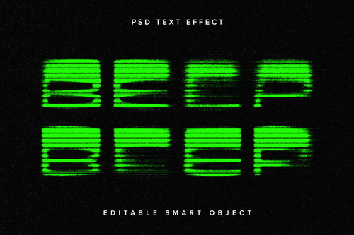 Neon Green Grunge Text Effect Mockup