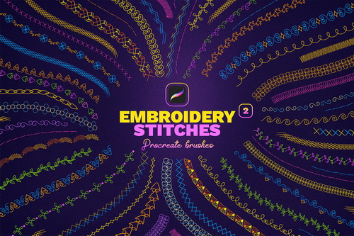 Embroidery Stitches Procreate Brushes 2