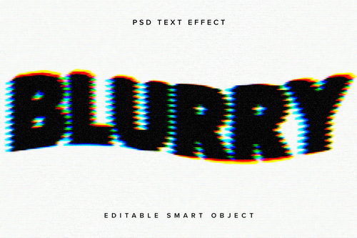 Warped Glitch Text Effect Mockup