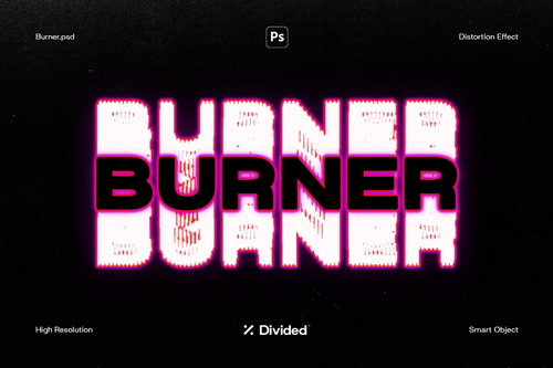 Burner Distortion Text Effect