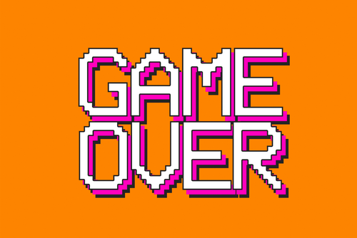 Game Over Text Effect