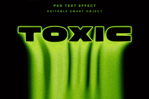 Toxic Dissolving Text Effect Mockup