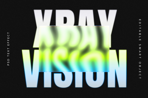 Distortion Window Text Effect Mockup