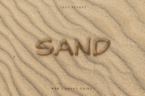 Sand Text Effect Mockup