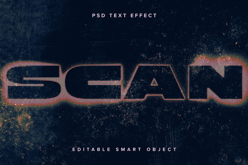Grunge Photocopy Text Effect Mockup