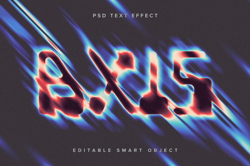 Dissolving Text Effect Mockup