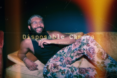 Disposable Camera Image Effect Mockup