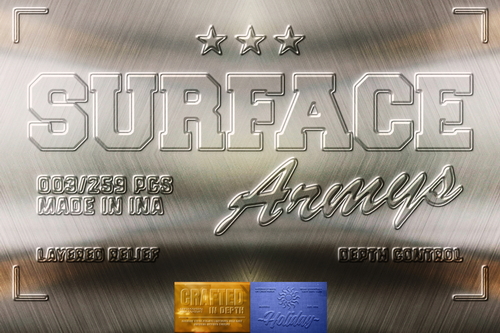 Embossed Depth Texture Text Effect
