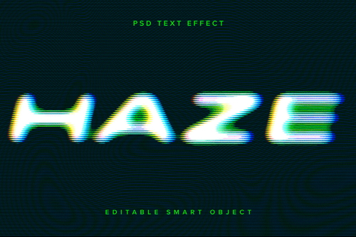 TV Glitch Text Effect Mockup