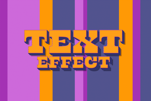Colorful Text Effect Mockup