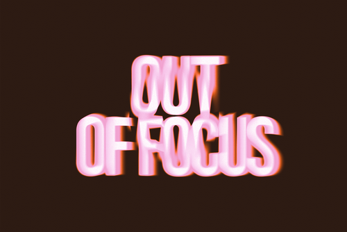 Out of Focus Text Effect Mockup