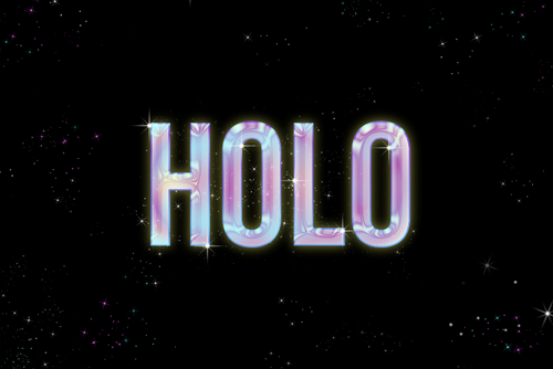 Holographic Gradient Text Effect