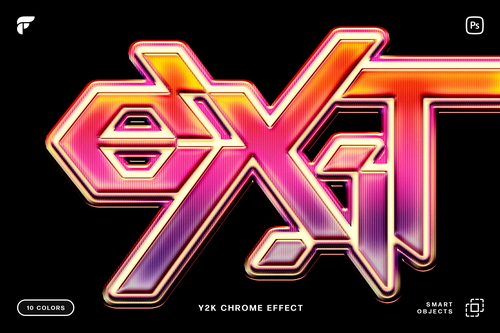 Y2K Chrome Effect